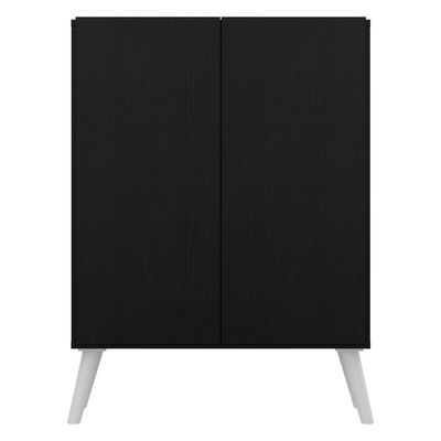 Aparador Buffet 2 Portas Multimóveis V3609 Preto/Branco