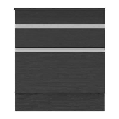 Balcão Cozinha Para Cooktop 70 Cm 1 Porta Preto/branco