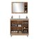 Gabinete Banheiro Com Cuba E Espelheira 80cm Multimóveis Cr10102 Castanho Argel/branco