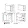 Gabinete Banheiro Com Cuba E Espelheira 80cm Multimóveis Cr10102 Castanho Argel/branco