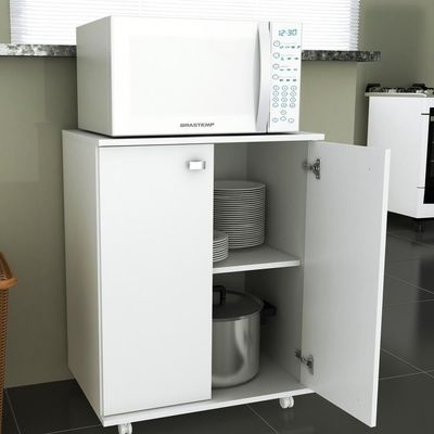Balcão Multiuso Com 2 Portas Multimóveis Cr20003 Branco