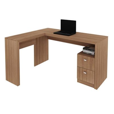 Escrivaninha/Mesa Com 2 Gavetas Cr25032 Amendoa
