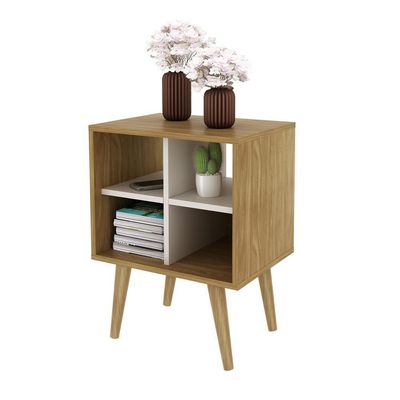 Mesa De Cabeceira/Apoio Cr35015 Natural/Off White