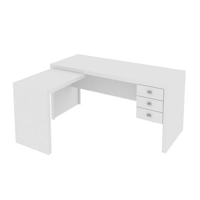 Mesa Escritório De Canto Multimóveis Vcr25016 Branco