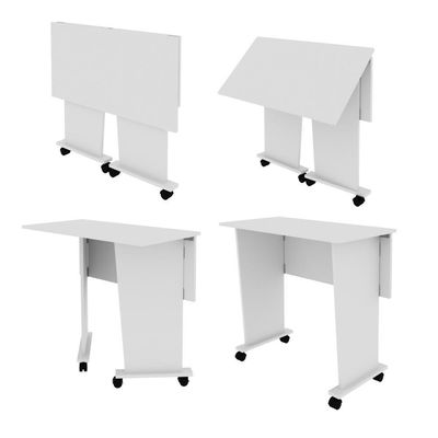 Escrivaninha Com Rodízios Multimóveis Vcr25025 Branco Branco