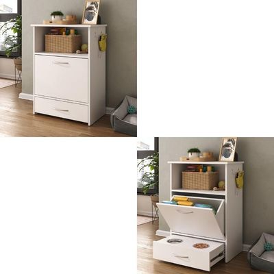 Balcão Multiuso/comedouro Para Cães E Gatos Multimóveis Mp6026 Branco