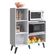 Balcão Retrô Para Forno E Microondas Com Fruteira Multimóveis Cr20095 Branco Branco