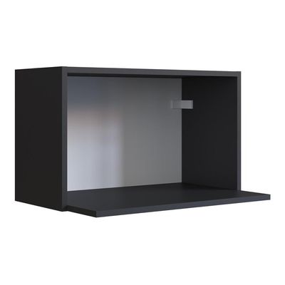 Armário Nicho Para Microondas 60cm Multimóveis Cr20093 Preto Preto