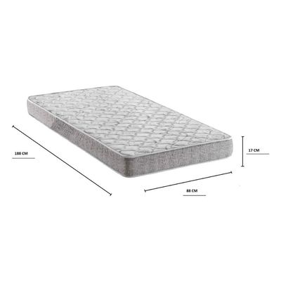 Colchão De Solteiro Com Espuma D33 88x188cm Inducol Cr450b Cinza Cinza