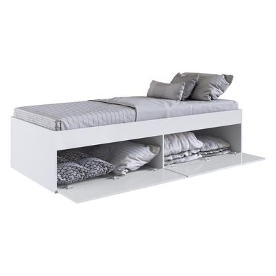 Cama Solteiro 4 Portas Para Colchão 188x78cm Multimóveis Cr40090 Branca Branco