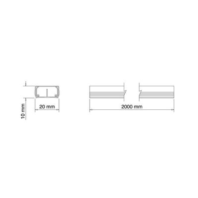 Kit 4 Canaleta Tramontina Divisoria Cinta Dupla Face