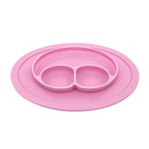 Prato de Silicone Le Baby com Três Divisórias Rosa