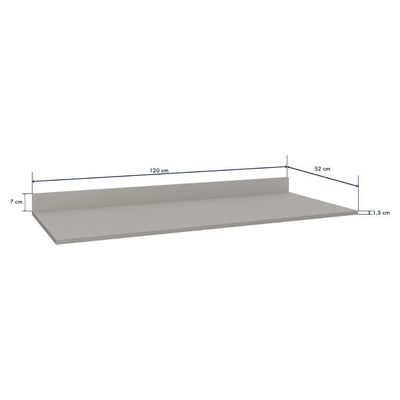Tampo Mdp 15mm Para Balcão De Cozinha 120cm Multimóveis Cr20290 Cinza
