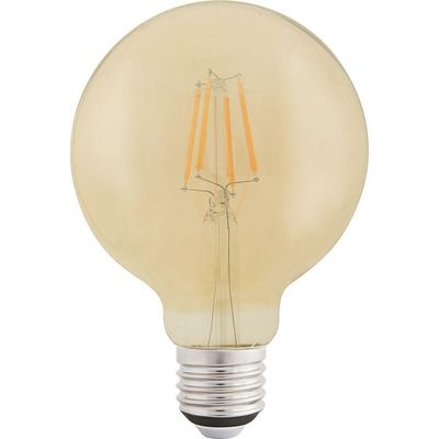 Lâmpada Led De Filamento Tramontina G125 4 W 2200 K Luz Amarela Em Vidro âmbar