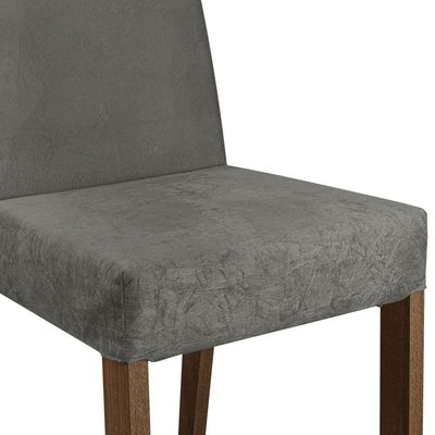 Conjunto Sala Jantar Mesa Madeira 4 Cadeiras Rustic