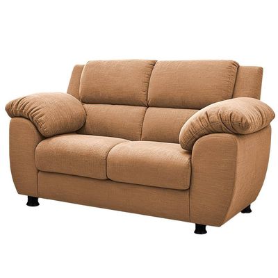Sofá 2 Lugares Cama inBox Paris com 152cm de Largura e Revestido em Bouclé Caramelo