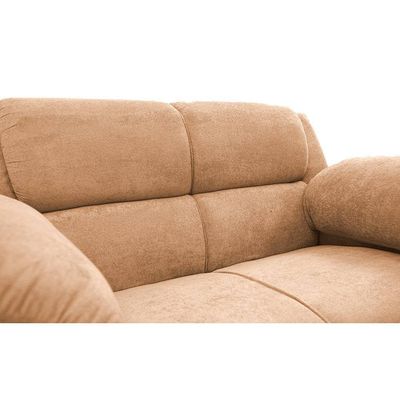 Sofá 2 Lugares Cama inBox Paris com 152cm de Largura e Revestido em Bouclé Caramelo