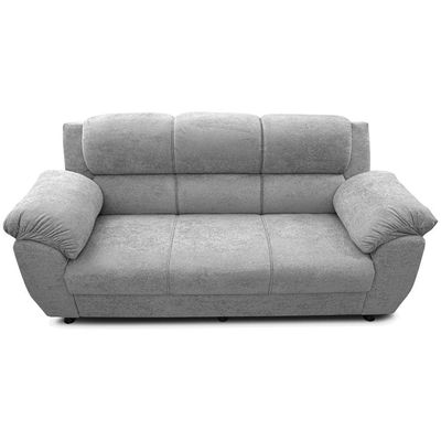 Sofá 3 Lugares Cama inBox Paris com 202cm de Largura e Revestido em Bouclé Cinza Claro