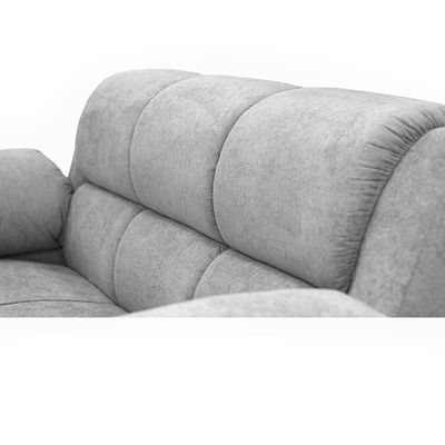 Sofá 3 Lugares Cama inBox Paris com 202cm de Largura e Revestido em Bouclé Cinza Claro