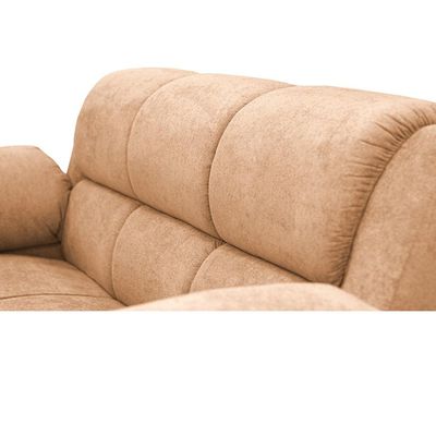 Sofá 3 Lugares Cama inBox Paris com 202cm de Largura e Revestido em Bouclé Caramelo
