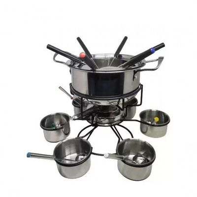 Conjunto Rechaud Fondue Completo 16cm Mimo 22 Peças Inox
