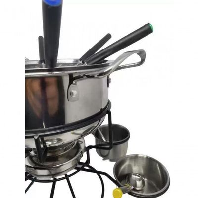Conjunto Rechaud Fondue Completo 16cm Mimo 22 Peças Inox
