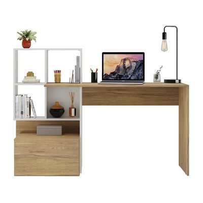 Escrivaninha Mesa Para Computador Atlantis Branca/Rustic