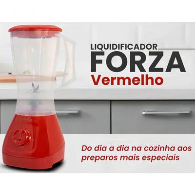 Liquidificador Agrato Forza 850w Jarra 1,5l 127v Vermelho