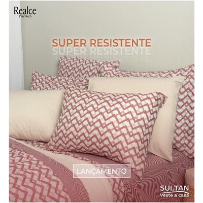 Jogo de Cama Duplo Casal 4 Peças 140 Fios 250x220cm Jade 2 Realce Premium - Sultan