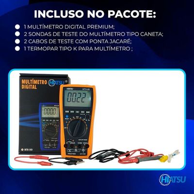 Multímetro Digital Capacímetro Premium Mth-99 - Hiatsu