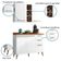 Armário De Cozinha Compacta 4 Portas 3 Gavetas Com Adega 1,20m Favorita Branco / Natura Branco Natur