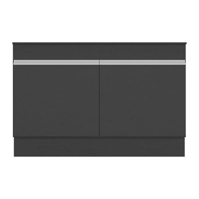 Balcão Cozinha Pia 120cm 2Portas Veneza Mp2239 Preto/branco