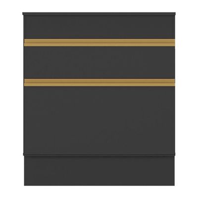 Balcão Cozinha Para Cooktop 70 Cm 1 Porta Gb Mp2118 Preto