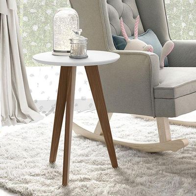 Mesa Lateral Liv Branco Eco Wood - Matic