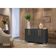 Aparador Buffet 4 Portas Viena V3607 Preto/Natural