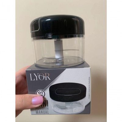 Mini Processador Manual Lyor 2 Laminas 200ml - Preto