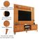 Rack Bancada King Com Painel Para Tv Até 75 Polegadas Egeo Cedro Ripado Impressão 3d Edn Cedro