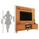 Rack Bancada King Com Painel Para Tv Até 75 Polegadas Egeo Cedro Ripado Impressão 3d Edn Cedro