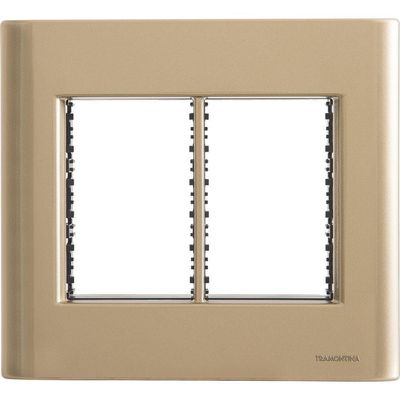Placa 6 Postos 4x4 Tramontina Giz Ouro Metalizado Com Suporte