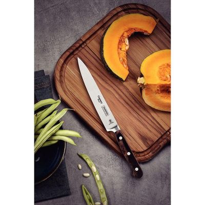 Faca Utility Tramontina Century Wood Com Lâmina Em Aço Inox E Cabo De Madeira Tratada