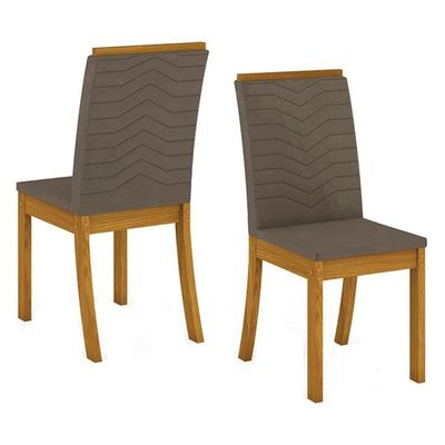 Cadeira Para Mesa De Jantar Dina Kit 04 Peças Bege - Henn