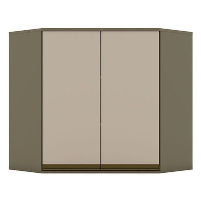 Armário Aéreo évelin Canto Obliquo 2 Portas 83 Cm Duna Cristal - Henn