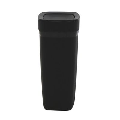 Lixeira Tramontina Compact Em Polipropileno Preto Com Tampa Basculante 10,5 L