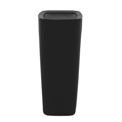 Lixeira Tramontina Compact Em Polipropileno Preto Com Tampa Basculante 10,5 L