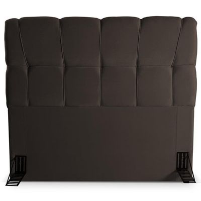 Cabeceira para Cama Casal Hellen Lara com Revestimento Platinum - 140cm de largura Marrom