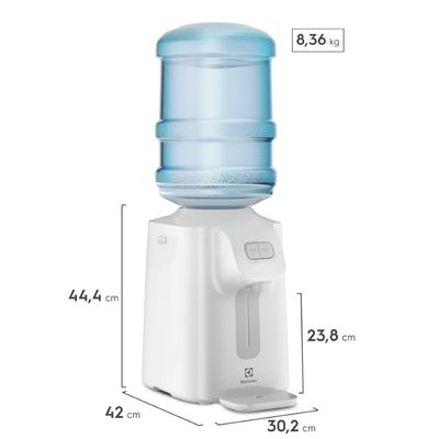 Bebedouro Electrolux Água Gelada. Fria e Natural com Compressor Branco (BC01B) 220V