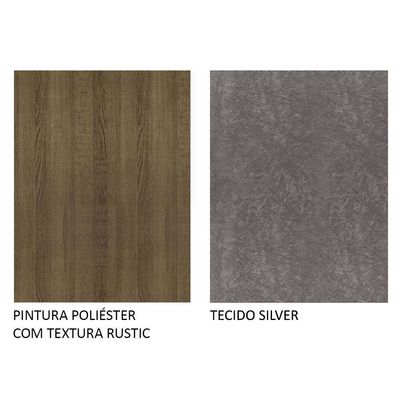 4 Cadeiras De Jantar 4256 Rustic/silver Madesa Rustic/silver