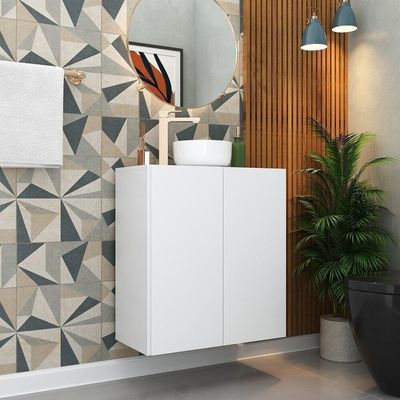 Gabinete Banheiro 2 Portas 63Cm Multimóveis V5007 Branco