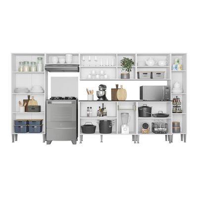 Cozinha Compacta Armário E Balcão Xangai Blues Multimóveis
