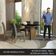 Conjunto Jantar Mesa Tampo Madeira 4 Cadeiras Rustic-preto